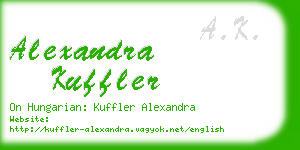 alexandra kuffler business card